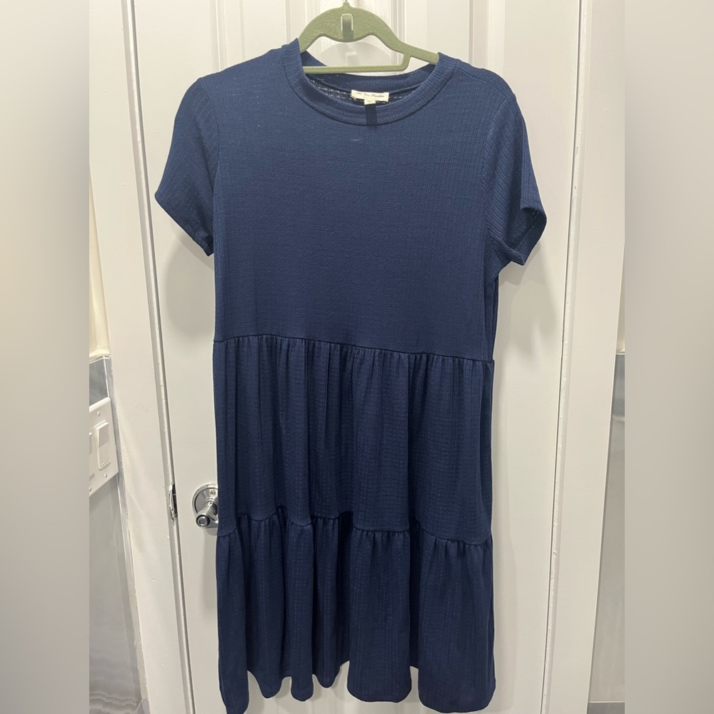 Navy flowy summer dress